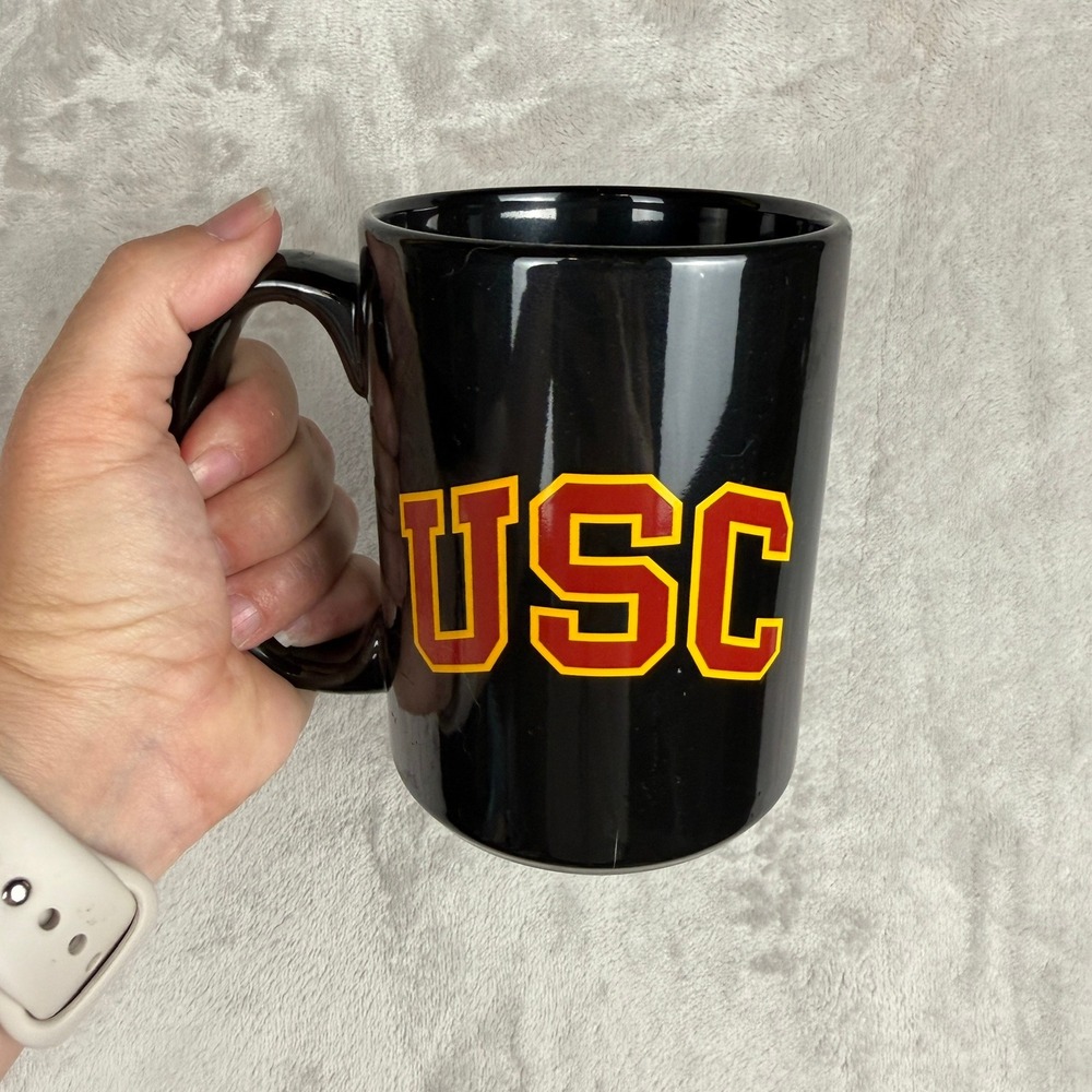 USC Trojans Coffee Mug Black Ceramic Large University of Southern California Cup